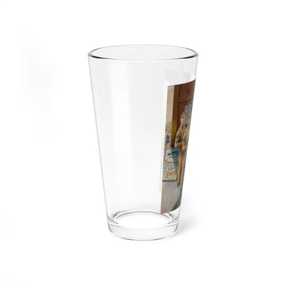 Shooting Gallery, The Saturday Evening Post cover, September 12, 1953 (Magazine Illustration) Pint Glass 16oz - Go Mug Yourself