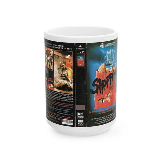 SHOPPING (VHS COVER) - White Coffee Mug 15oz - Go Mug Yourself