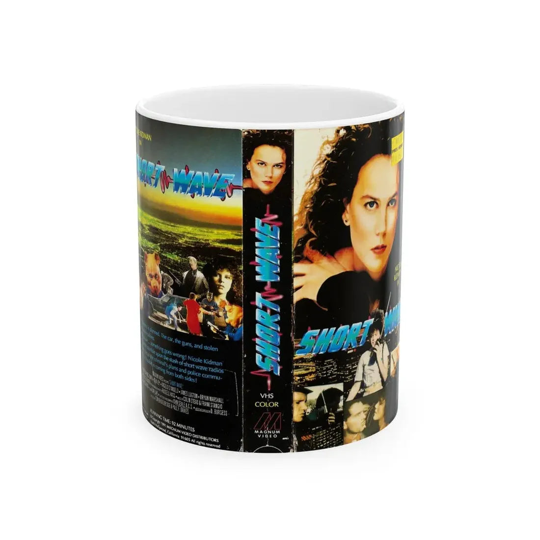 SHORT WAVE (VHS COVER) - White Coffee Mug 11oz - Go Mug Yourself