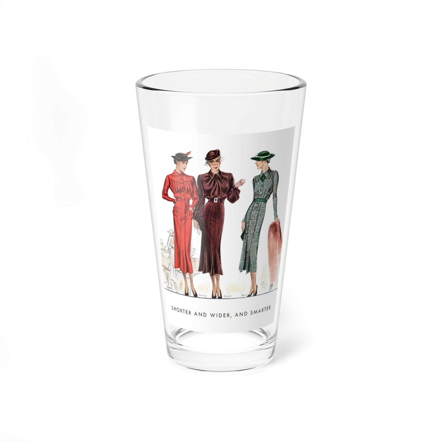 Shorter and Wider, and Smarter, McCall's, September 1935 (Magazine Illustration) Pint Glass 16oz-16oz-Go Mug Yourself