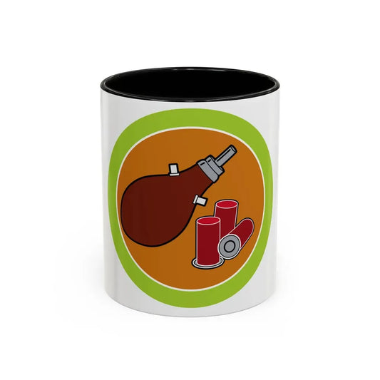 Shotgun Shooting (Boy Scout Merit Badge) Accent Coffee Mug 11oz Black - Go Mug Yourself