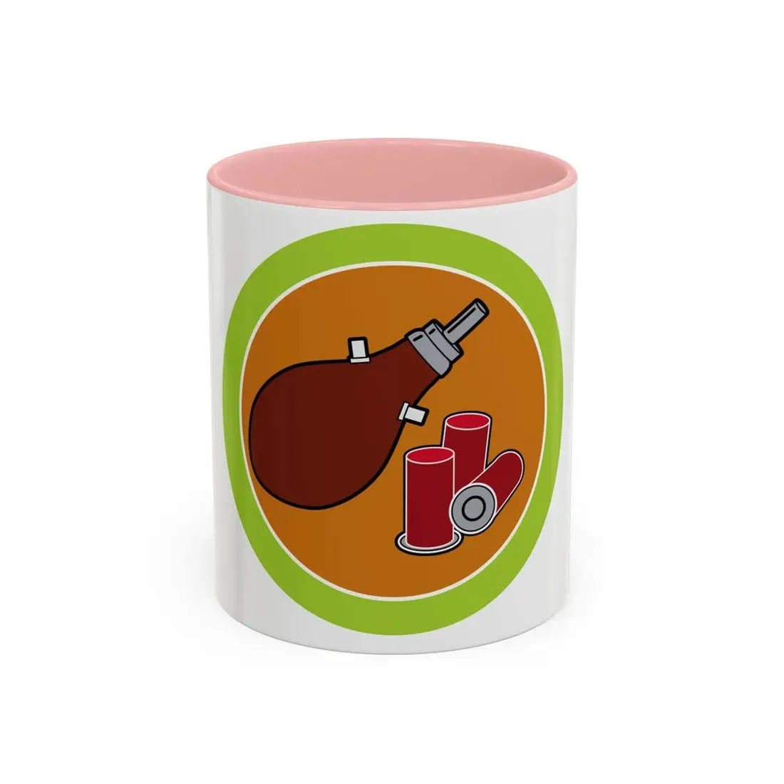 Shotgun Shooting (Boy Scout Merit Badge) Accent Coffee Mug 11oz Pink - Go Mug Yourself