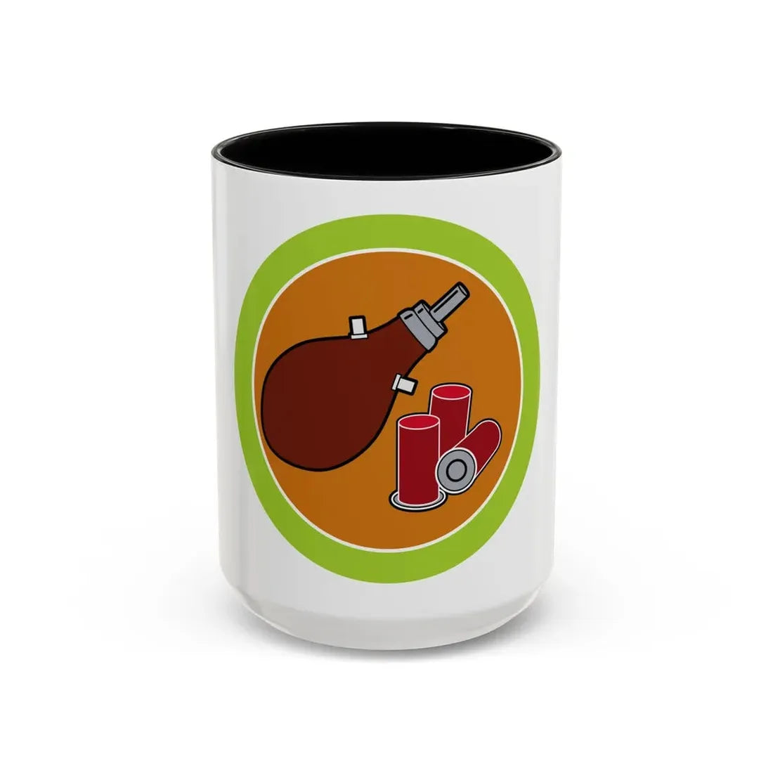 Shotgun Shooting (Boy Scout Merit Badge) Accent Coffee Mug 15oz Black - Go Mug Yourself