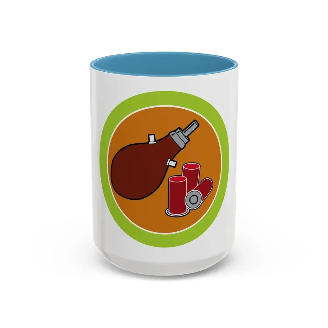 Shotgun Shooting (Boy Scout Merit Badge) Accent Coffee Mug 15oz Light Blue - Go Mug Yourself