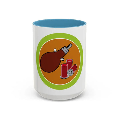 Shotgun Shooting (Boy Scout Merit Badge) Accent Coffee Mug 15oz Light Blue - Go Mug Yourself
