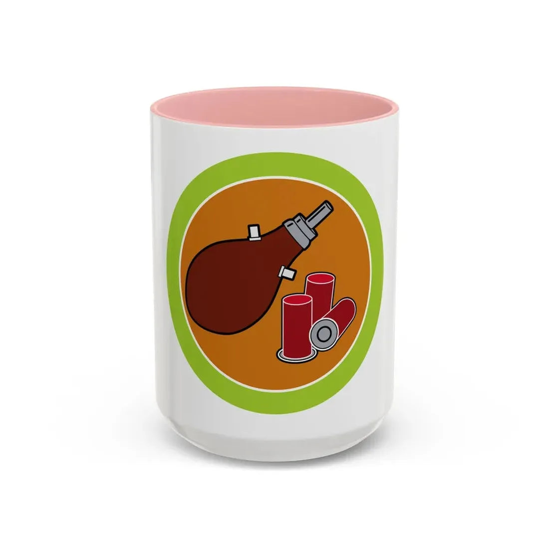Shotgun Shooting (Boy Scout Merit Badge) Accent Coffee Mug 15oz Pink - Go Mug Yourself