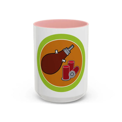 Shotgun Shooting (Boy Scout Merit Badge) Accent Coffee Mug 15oz Pink - Go Mug Yourself