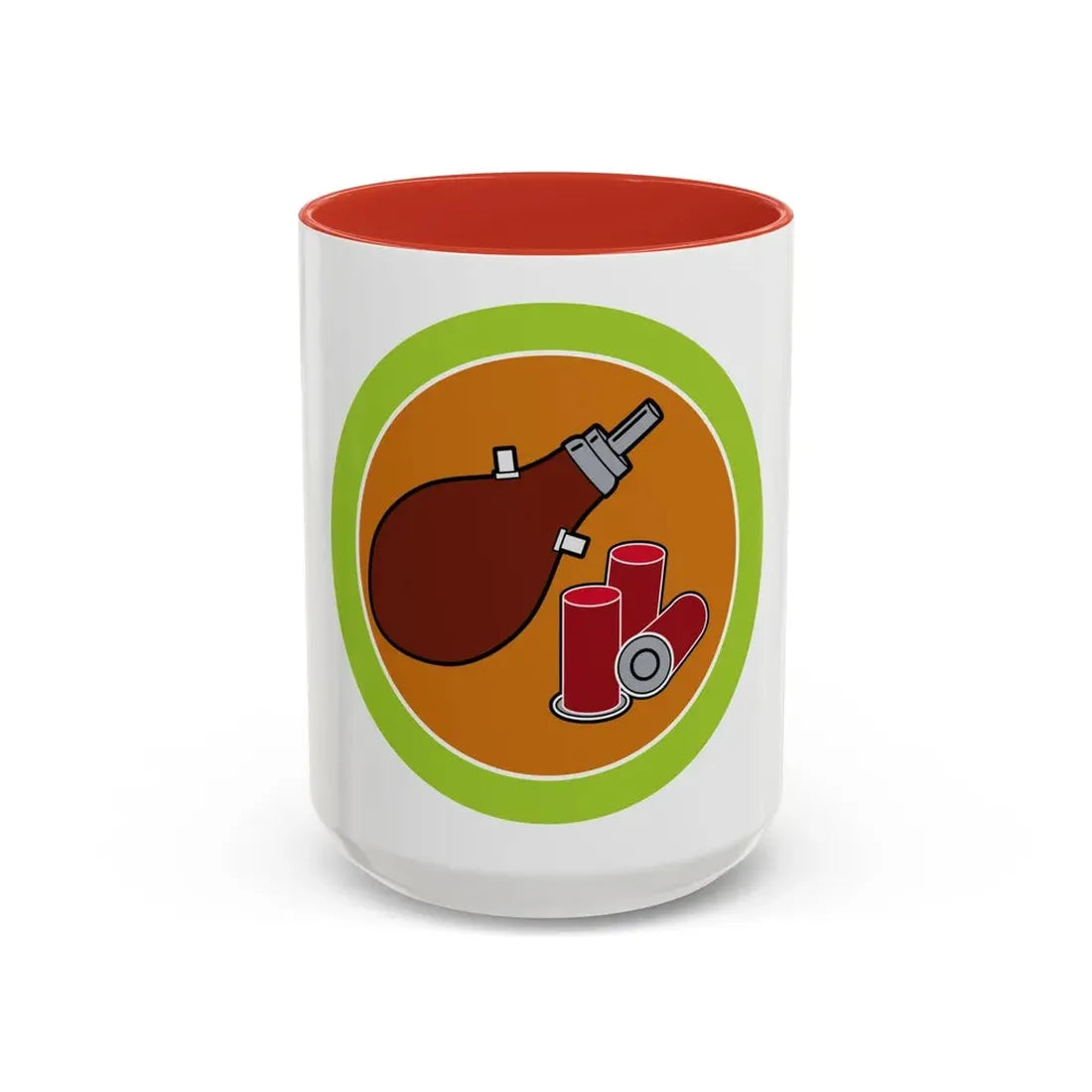 Shotgun Shooting (Boy Scout Merit Badge) Accent Coffee Mug 15oz Red - Go Mug Yourself