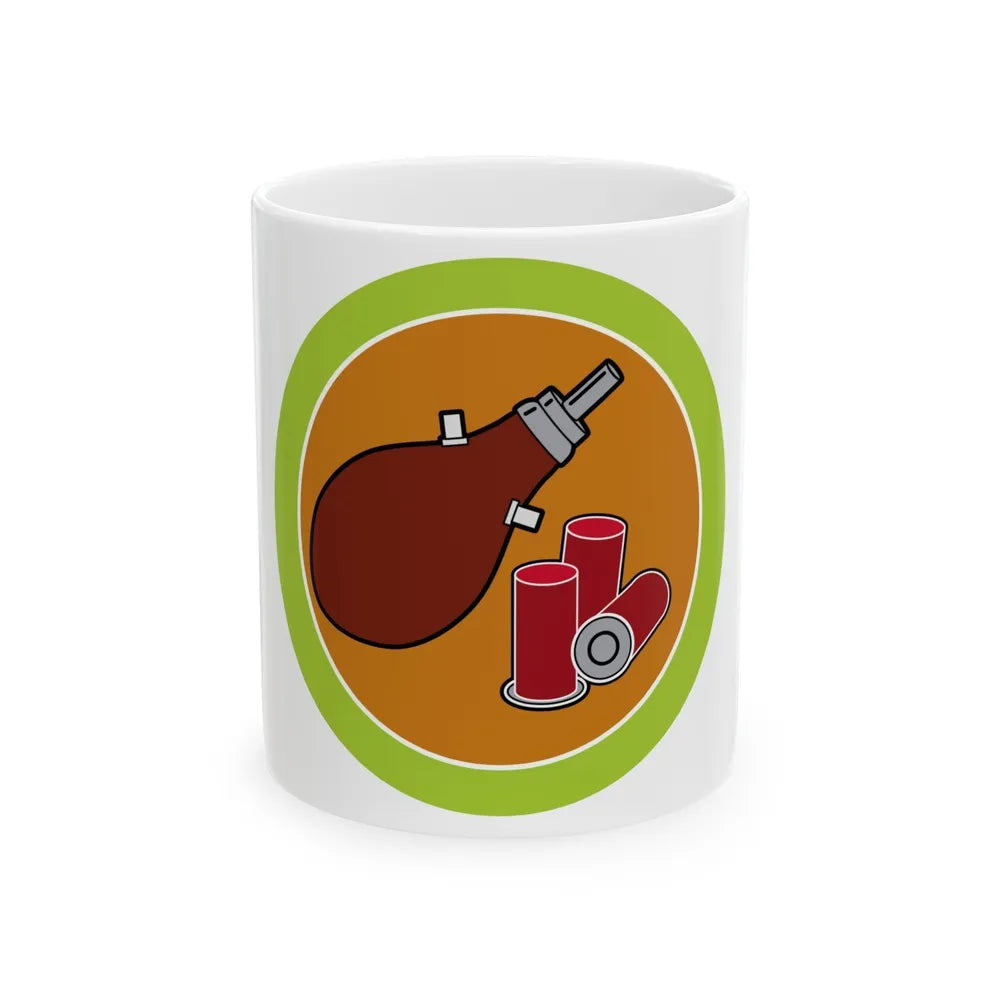 Shotgun Shooting (Boy Scout Merit Badge) White Coffee Mug-11oz-Go Mug Yourself