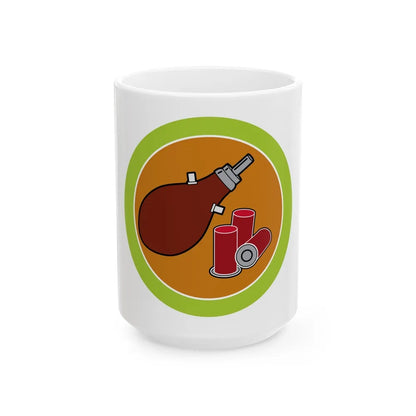 Shotgun Shooting (Boy Scout Merit Badge) White Coffee Mug-15oz-Go Mug Yourself