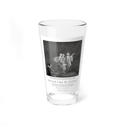 Should I Go To College, Good Housekeeping, June 1921 (Magazine Illustration) Pint Glass 16oz-16oz-Go Mug Yourself