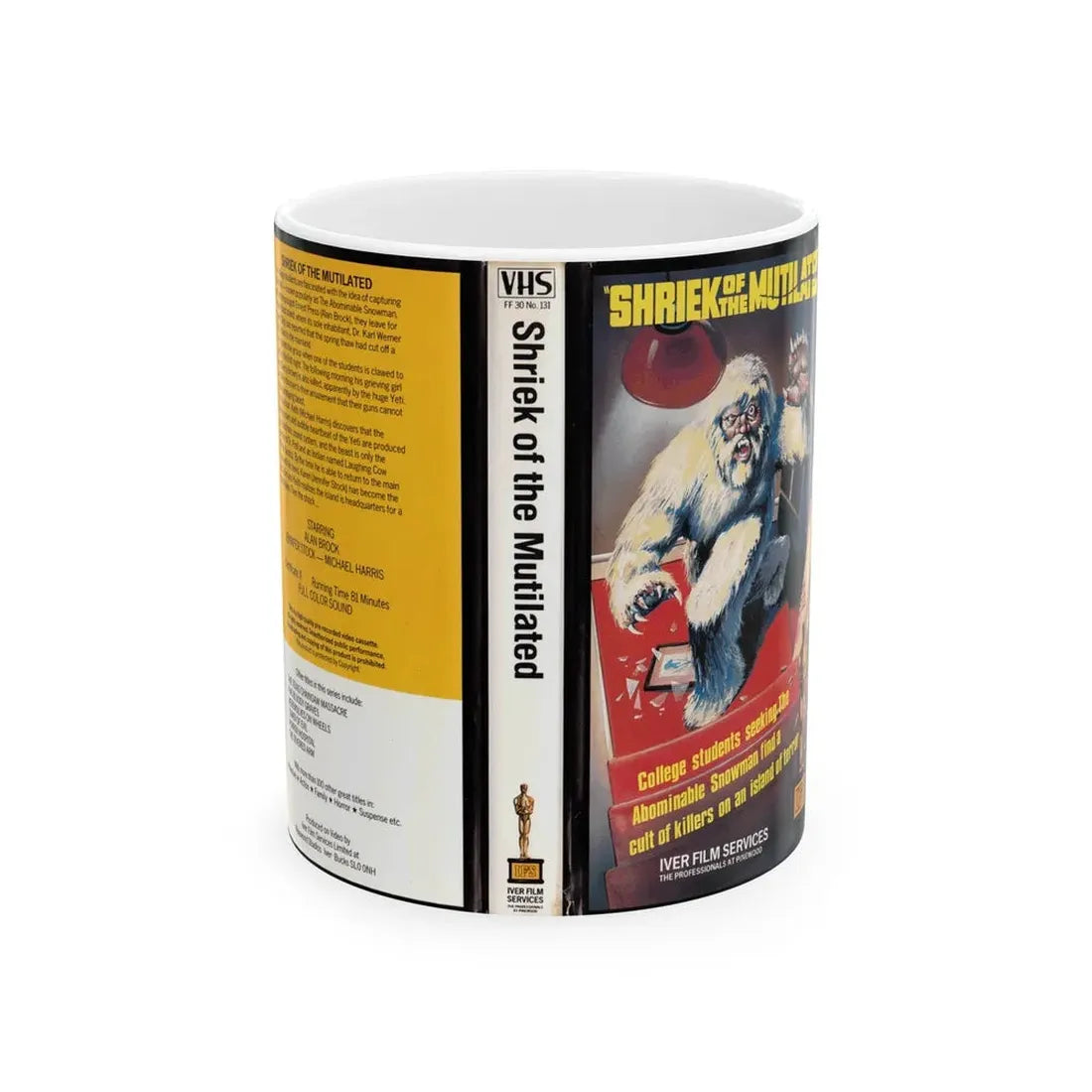 SHRIEK OF THE MUTILATED (VHS COVER) - White Coffee Mug 11oz - Go Mug Yourself