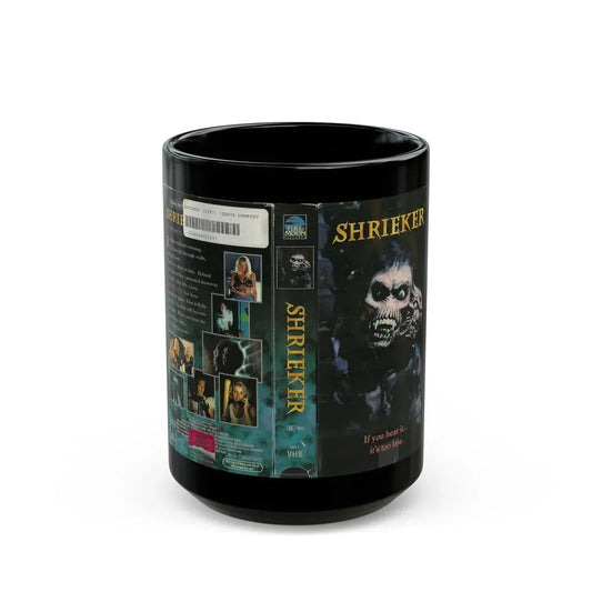 SHRIEKER FULL MOON PICTURES (VHS COVER) - Black Coffee Mug 15oz - Go Mug Yourself
