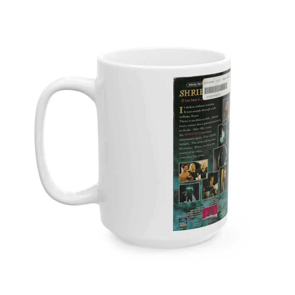 SHRIEKER FULL MOON PICTURES (VHS COVER) - White Coffee Mug-Go Mug Yourself