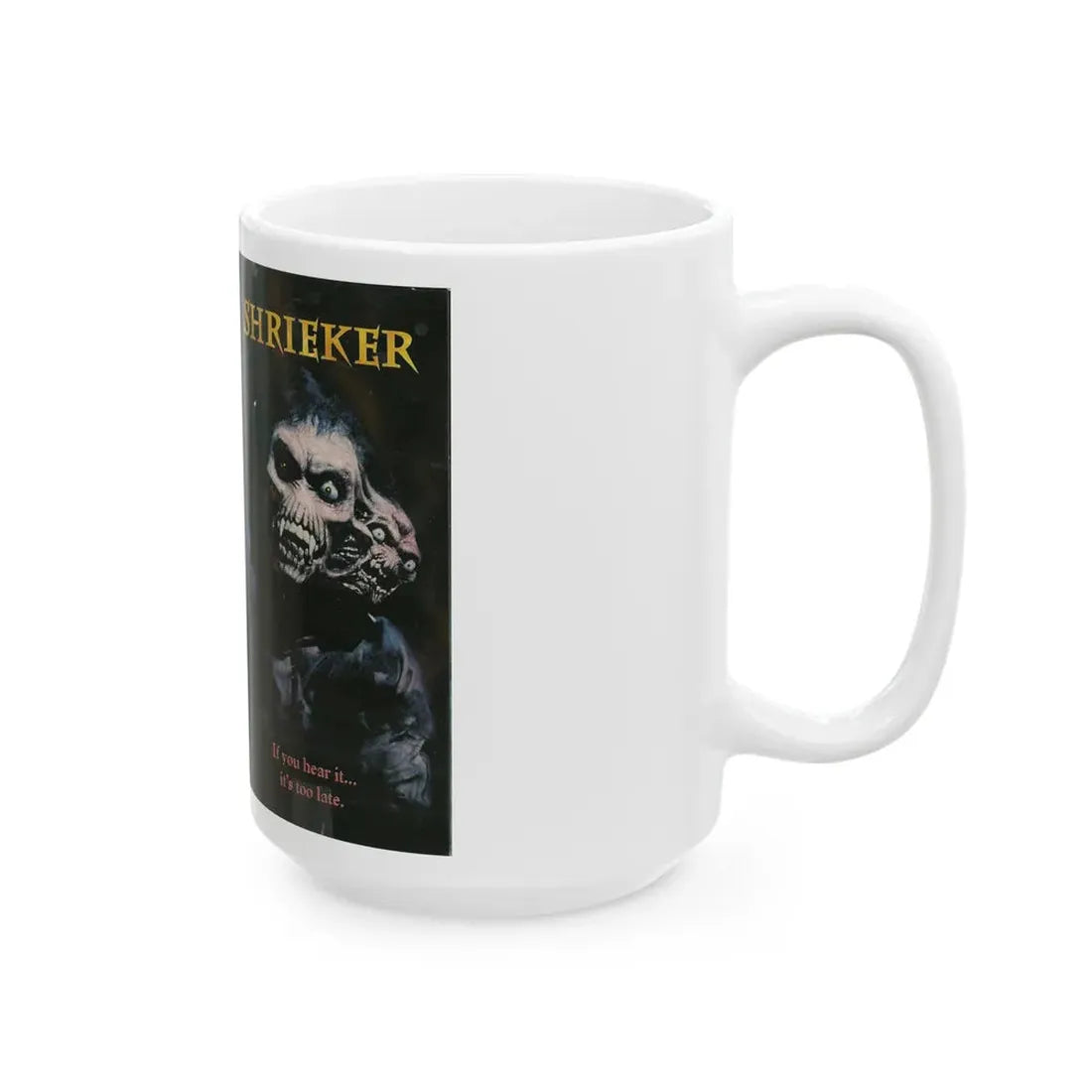SHRIEKER FULL MOON PICTURES (VHS COVER) - White Coffee Mug - Go Mug Yourself