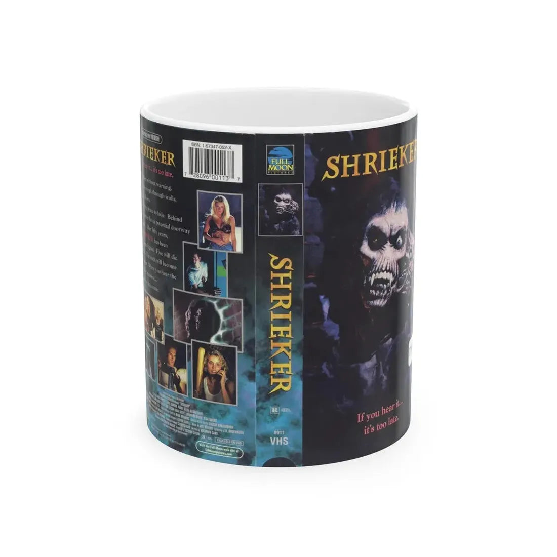 SHRIEKER (VHS COVER) - White Coffee Mug 11oz - Go Mug Yourself