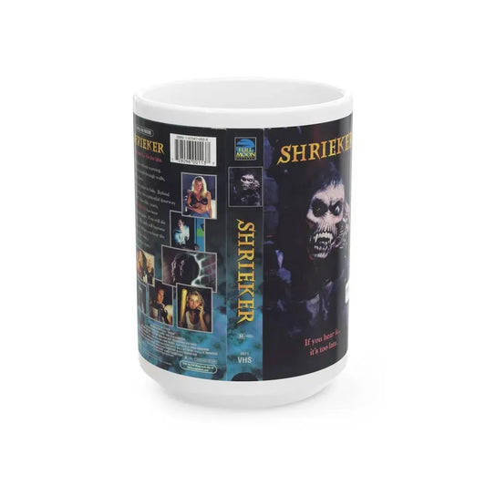 SHRIEKER (VHS COVER) - White Coffee Mug 15oz - Go Mug Yourself