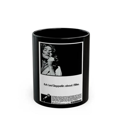 Shure Microphones - Led Zeppelin 1972 (Music Poster) Black Coffee Mug 11oz - Go Mug Yourself