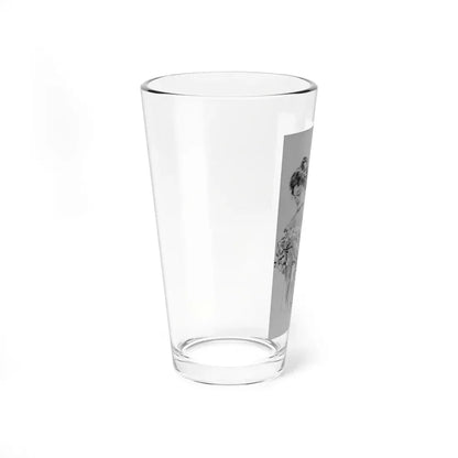 Shy Woman (Magazine Illustration) Pint Glass 16oz - Go Mug Yourself