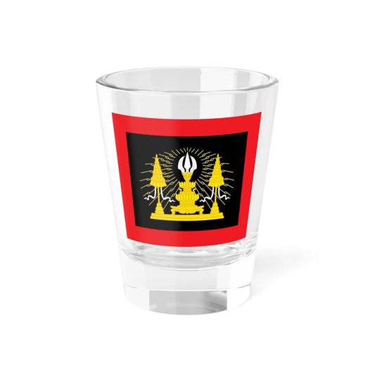 Siamese Army Flag of King Rama VI Mahapachayonthawat (Cambodia) Shot Glass 1.5oz 1.5oz - Go Mug Yourself
