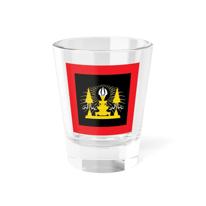 Siamese Army Flag of King Rama VI Mahapachayonthawat square (Cambodia) Shot Glass 1.5oz 1.5oz - Go Mug Yourself