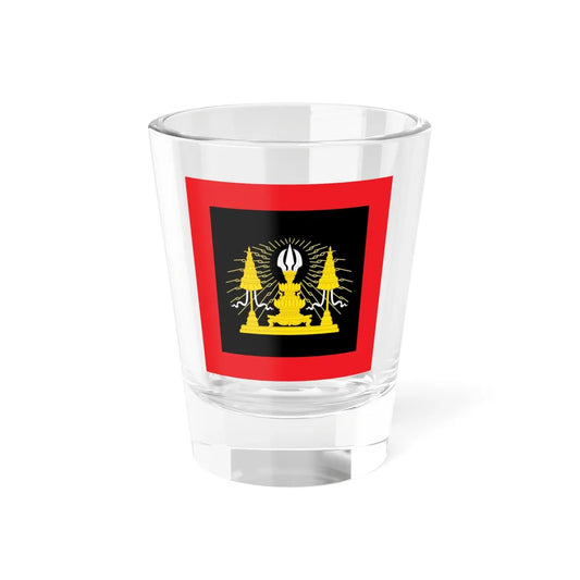 Siamese Army Flag of King Rama VI Mahapachayonthawat square (Thailand) Shot Glass 1.5oz 1.5oz - Go Mug Yourself