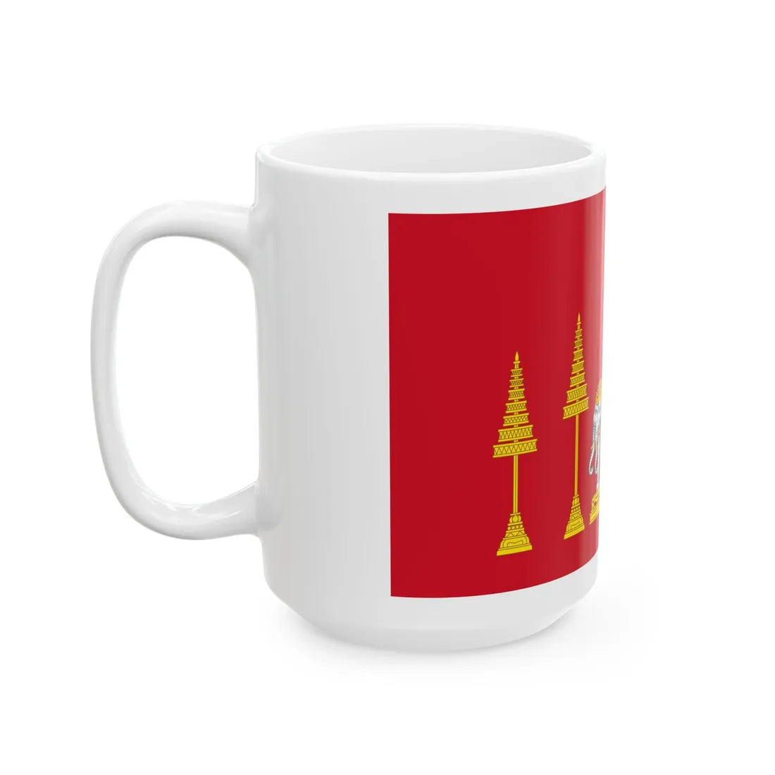 Siamese Royal Standard absent Rama IV (Cambodia) White Coffee Mug - Go Mug Yourself