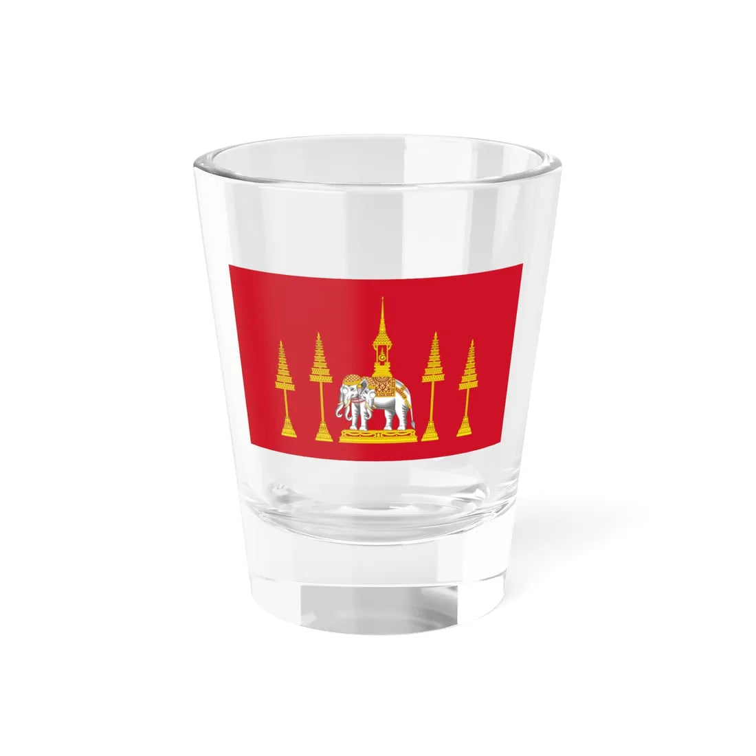 Siamese Royal Standard absent Rama IV (Thailand) Shot Glass 1.5oz 1.5oz - Go Mug Yourself