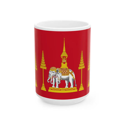 Siamese Royal Standard absent Rama V (Cambodia) White Coffee Mug 15oz - Go Mug Yourself
