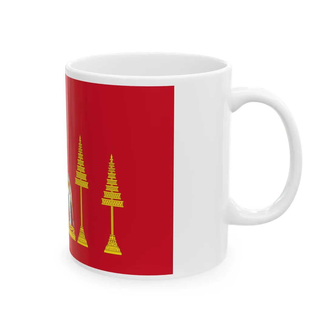 Siamese Royal Standard absent Rama V (Cambodia) White Coffee Mug - Go Mug Yourself