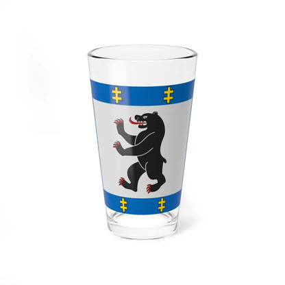 Siauliai County flag (Lithuania) Pint Glass 16oz 16oz - Go Mug Yourself
