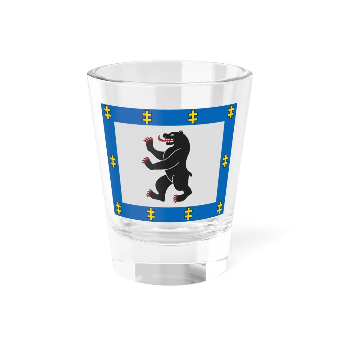 Siauliai County flag (Lithuania) Shot Glass 1.5oz 1.5oz - Go Mug Yourself
