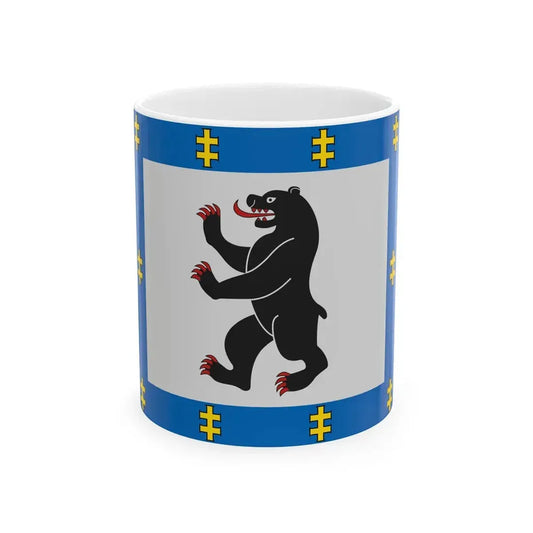 Siauliai County flag (Lithuania) White Coffee Mug 11oz - Go Mug Yourself