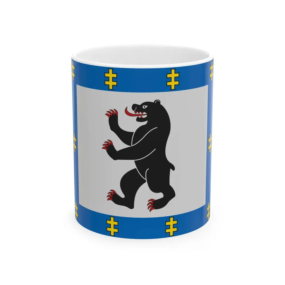 Siauliai County flag (Lithuania) White Coffee Mug 11oz - Go Mug Yourself