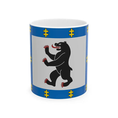 Siauliai County flag (Lithuania) White Coffee Mug 11oz - Go Mug Yourself