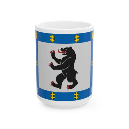 Siauliai County flag (Lithuania) White Coffee Mug 15oz - Go Mug Yourself