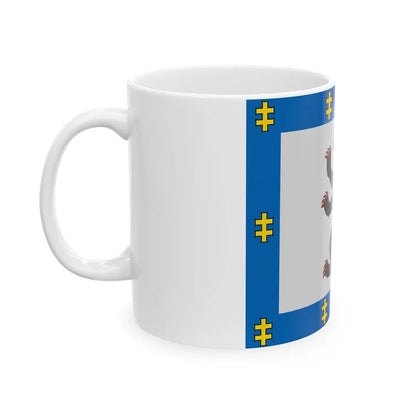 Siauliai County flag (Lithuania) White Coffee Mug - Go Mug Yourself