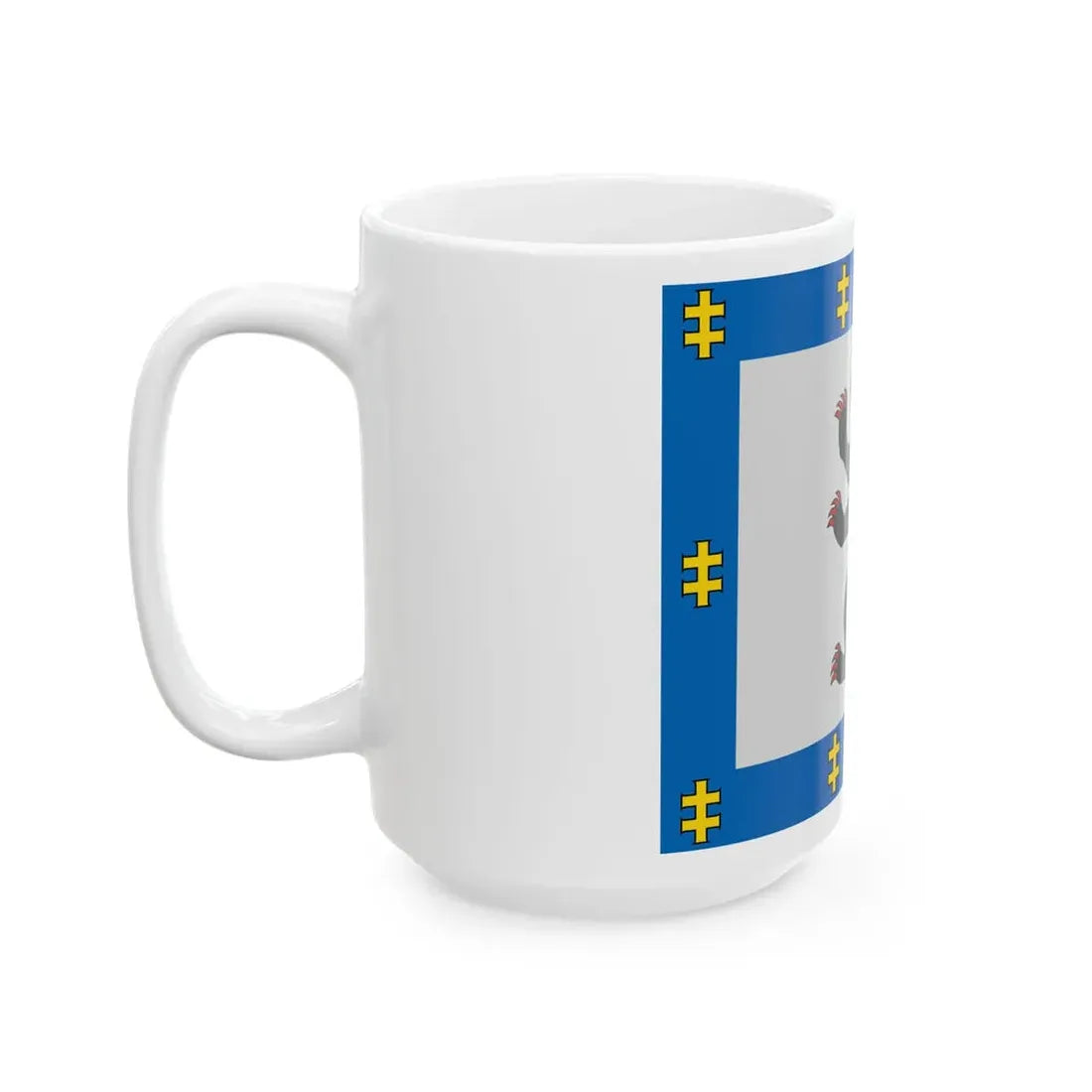 Siauliai County flag (Lithuania) White Coffee Mug - Go Mug Yourself