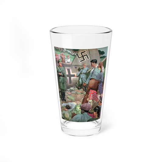 Sicilian Comedy, Liberty, September 18, 1943 (Magazine Illustration) Pint Glass 16oz-16oz-Go Mug Yourself