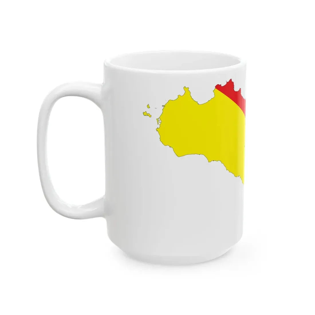 Sicily-Flagmap (Italy) White Coffee Mug - Go Mug Yourself