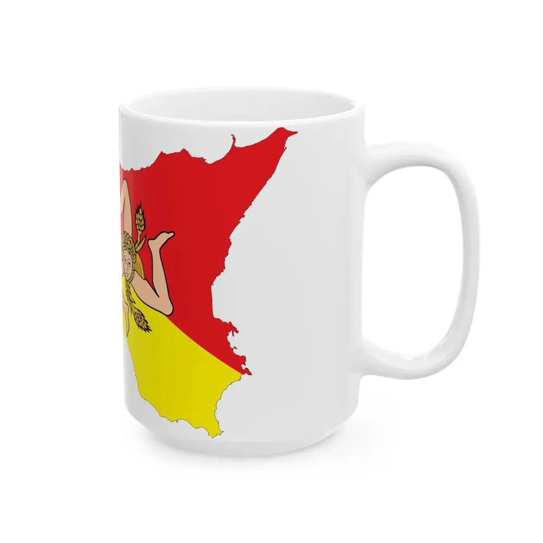 Sicily-Flagmap (Italy) White Coffee Mug - Go Mug Yourself