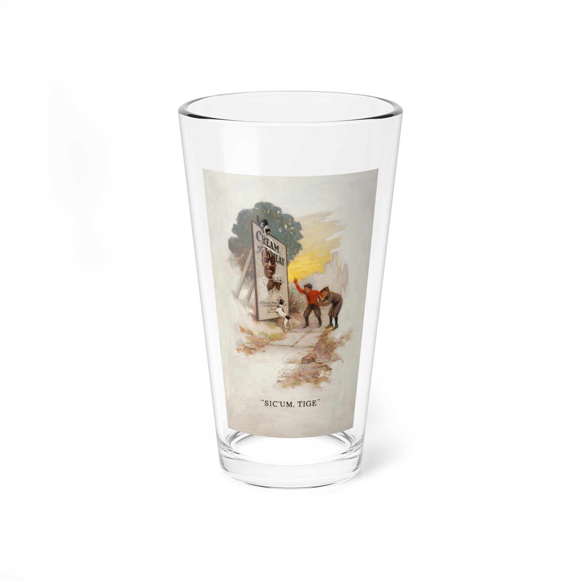 Sic'um, Tige, Cream of Wheat ad illustration, 1913 (Magazine Illustration) Pint Glass 16oz-16oz-Go Mug Yourself