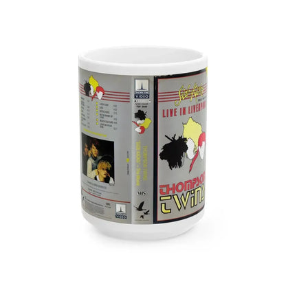 SIDE KICKS THE MOVIE THOMPSON TWINS (VHS COVER) - White Coffee Mug 15oz - Go Mug Yourself