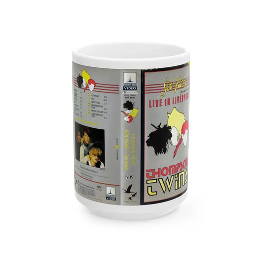 SIDE KICKS THE MOVIE THOMPSON TWINS (VHS COVER) - White Coffee Mug 15oz - Go Mug Yourself