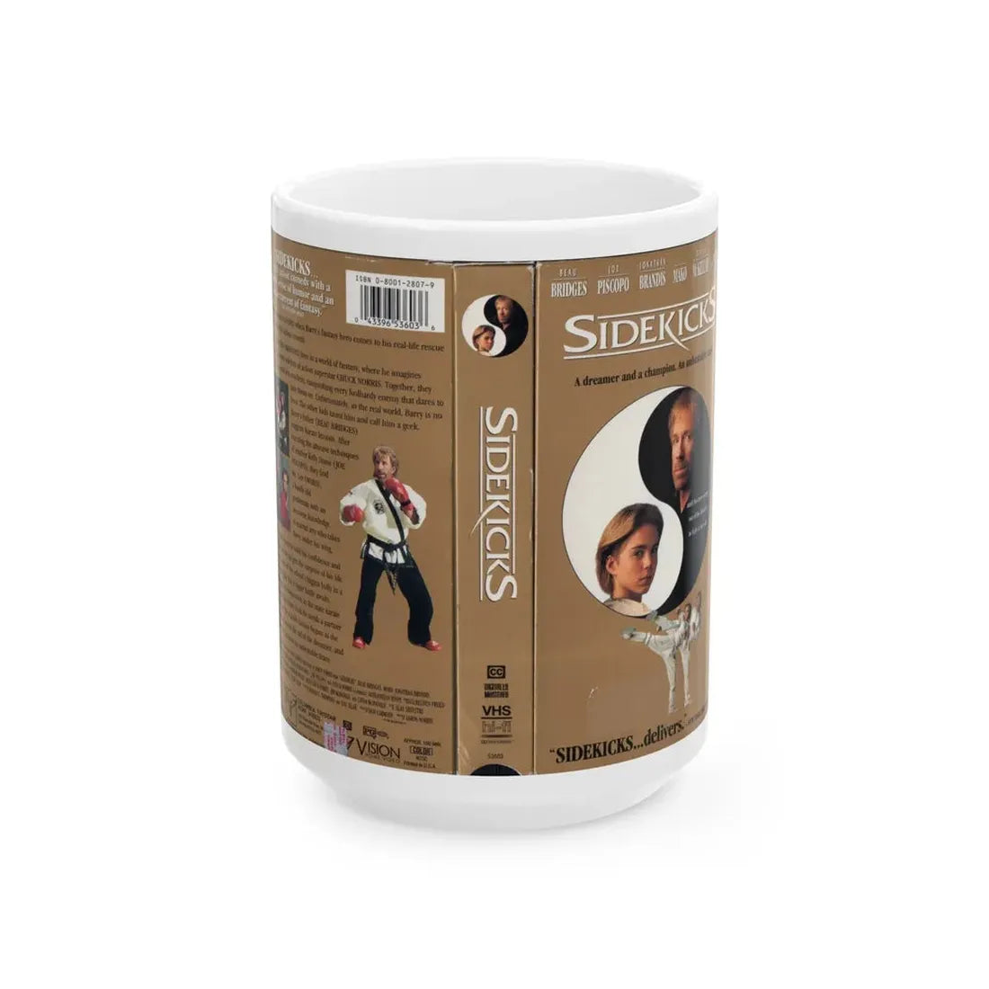 SIDEKICKS (VHS COVER) - White Coffee Mug 15oz - Go Mug Yourself