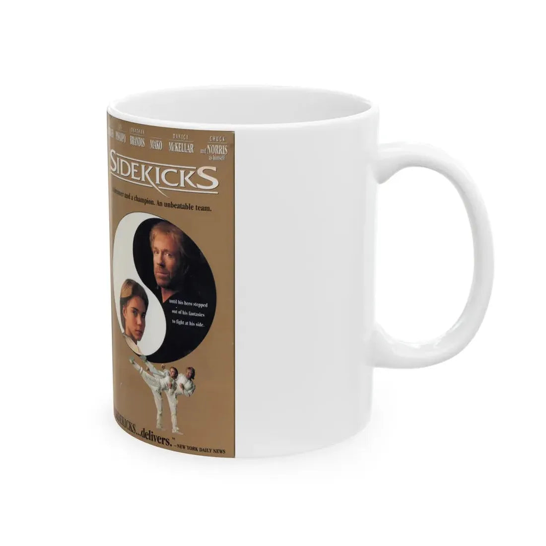 SIDEKICKS (VHS COVER) - White Coffee Mug - Go Mug Yourself