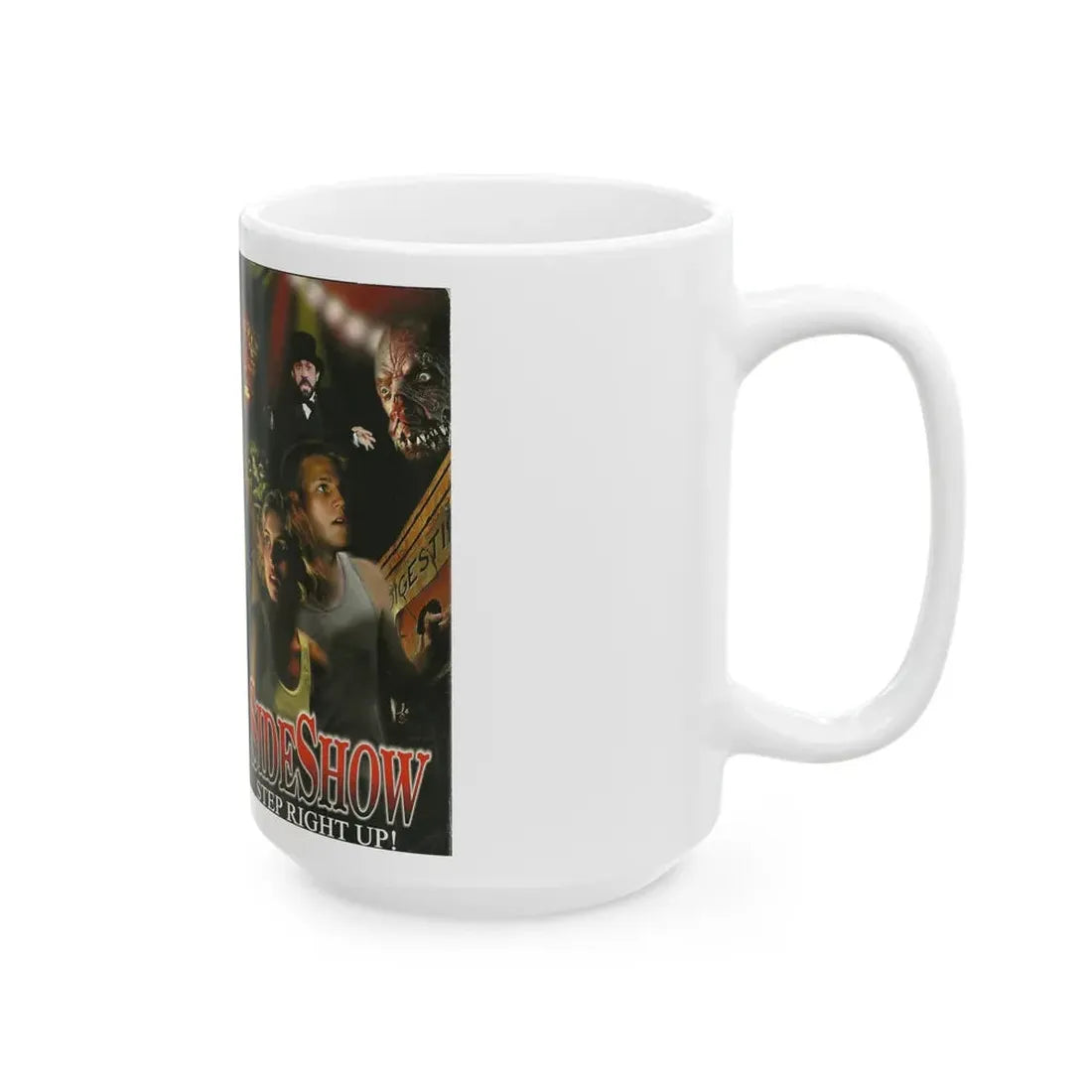 SIDESHOW FULL MOON PICTURES (VHS COVER) - White Coffee Mug - Go Mug Yourself