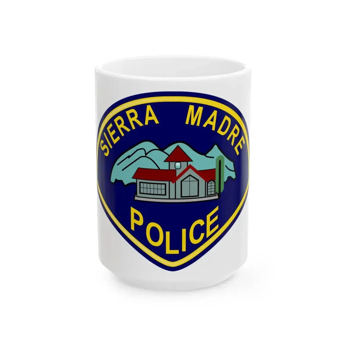 Sierra Madre California Police - White Coffee Mug 15oz - Go Mug Yourself