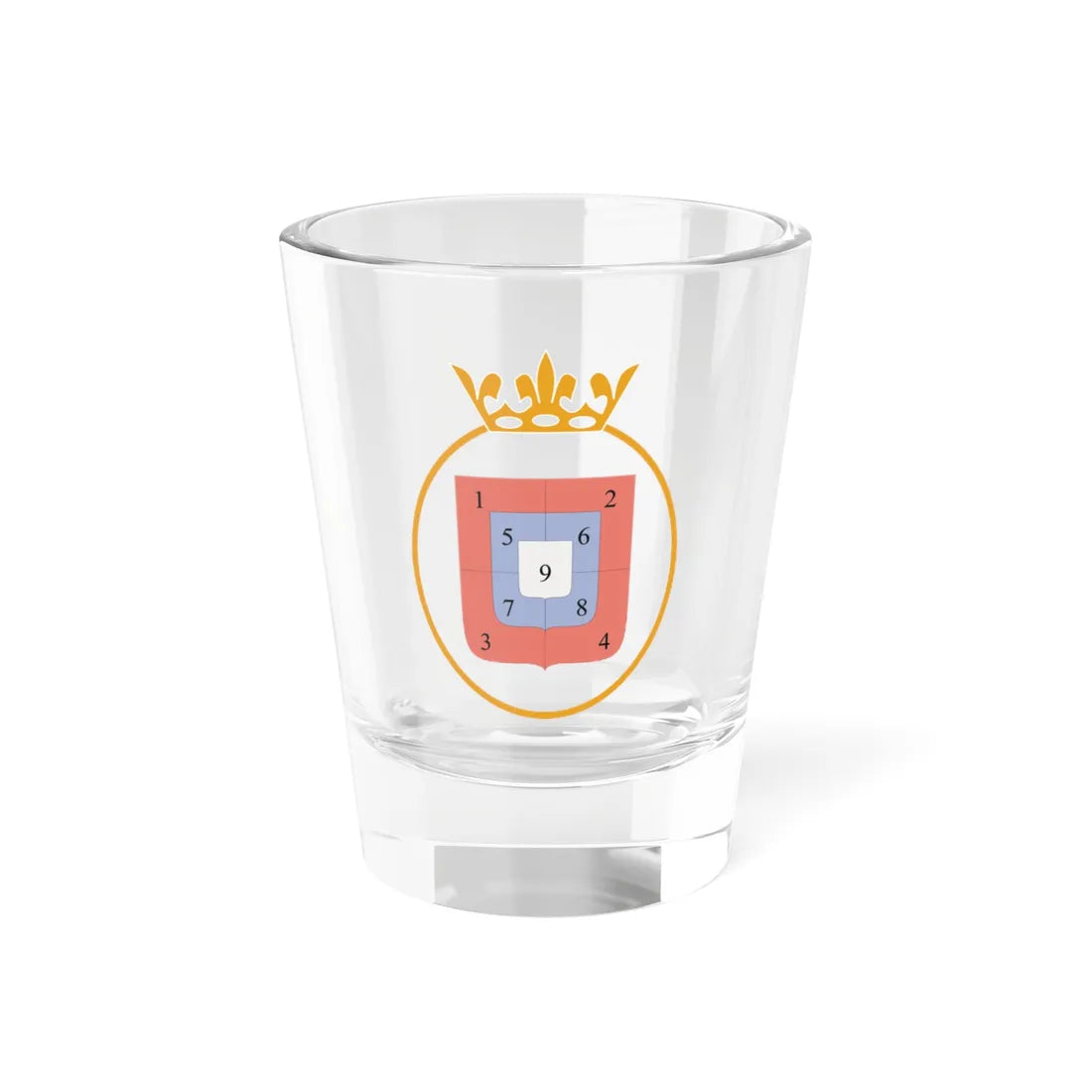 Sigismund Vasa arms diagram (Lithuania) (Coat of Arms) Shot Glass 1.5oz 1.5oz - Go Mug Yourself
