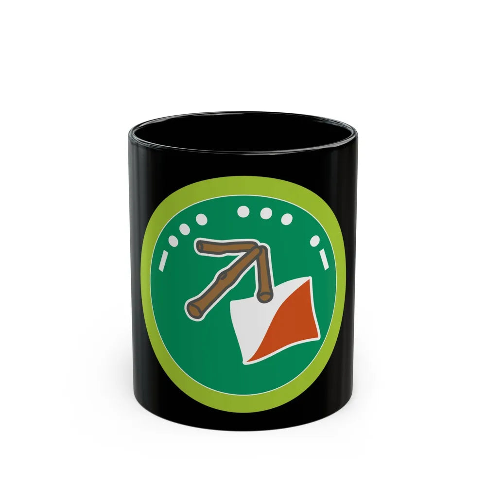 Sign Signal and Codes (Boy Scout Merit Badge) Black Coffee Mug-11oz-Go Mug Yourself